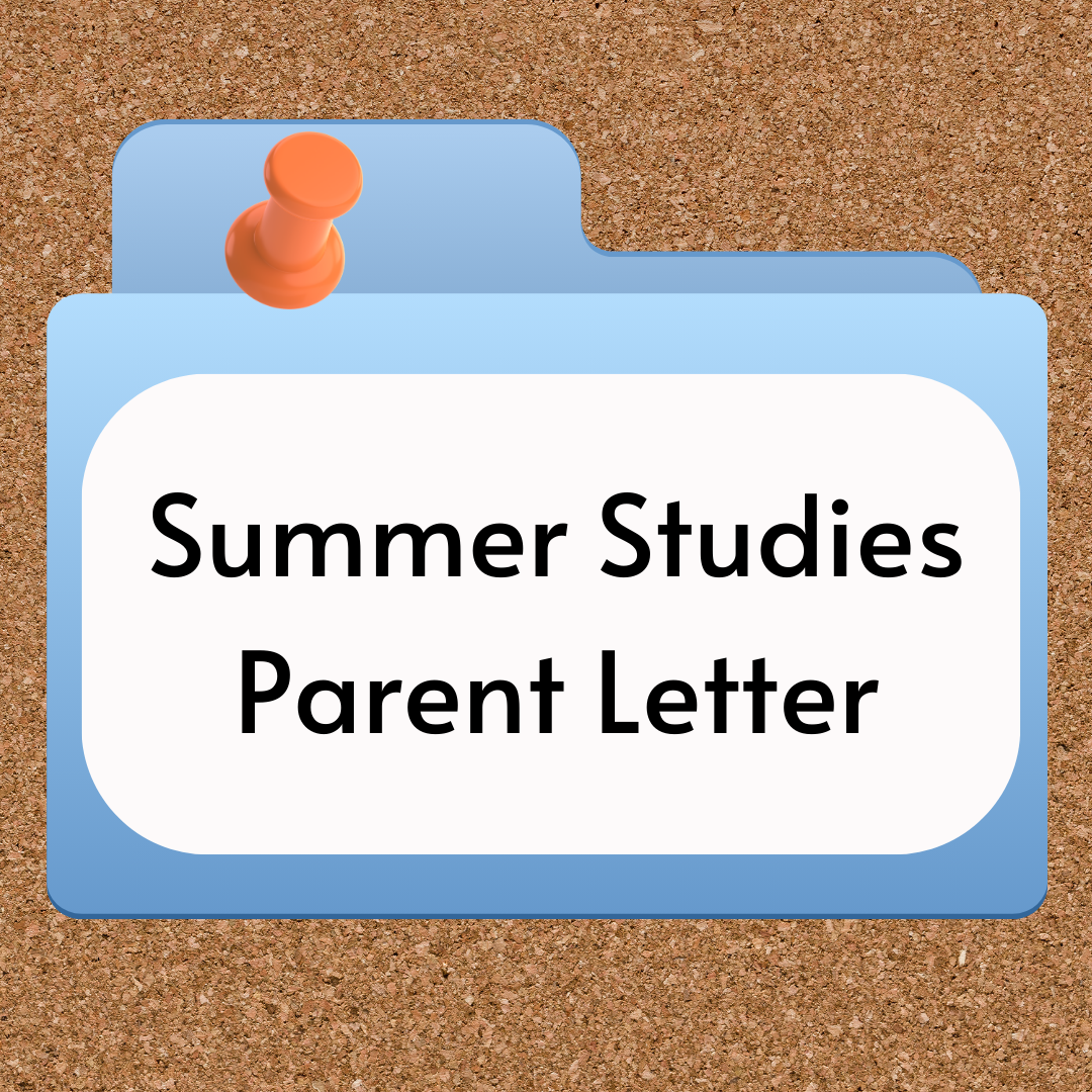 Summer Studies Parent Letter